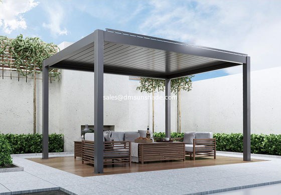 Motorized Adjustable Aluminum Tilting Sun Louvers, Outdoor Facade Sun Shading Panels, Custom Size